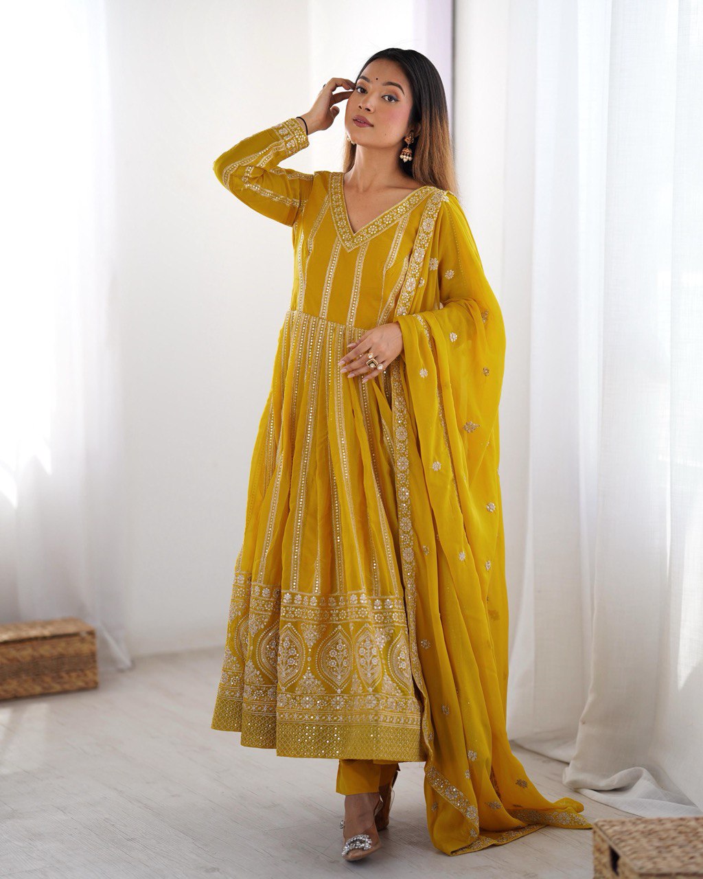 Dhruvi Gorgeous Star Georgette Classic Anarkali Set