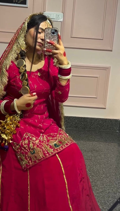 Royal Grace Ensemble  Natural crep silk Top Lehenga With Dupata