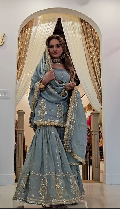 Inaaya cosmos Heavy Embroidery  Plazzo  suit set