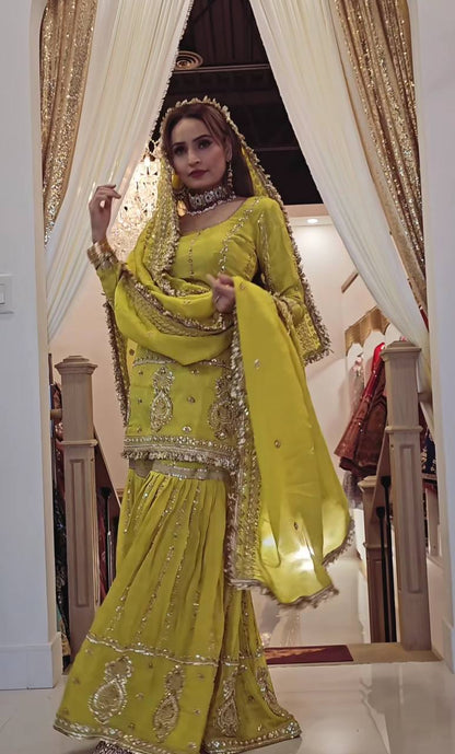 Inaaya cosmos Heavy Embroidery  Plazzo  suit set