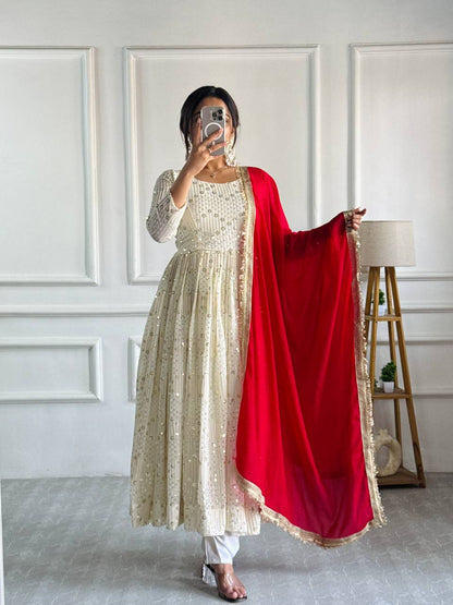 Naeva  Havy Fox Goargate  Classic Beautiful Anarkali Suit Set