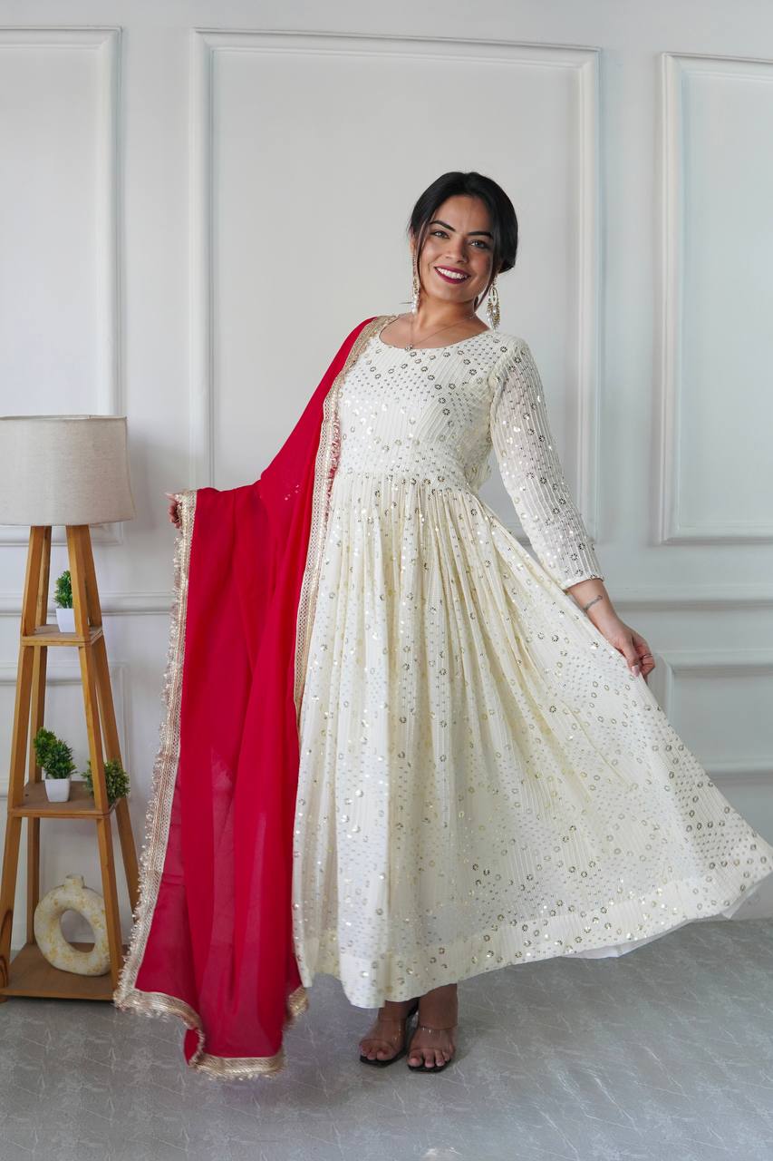 Naeva  Havy Fox Goargate  Classic Beautiful Anarkali Suit Set