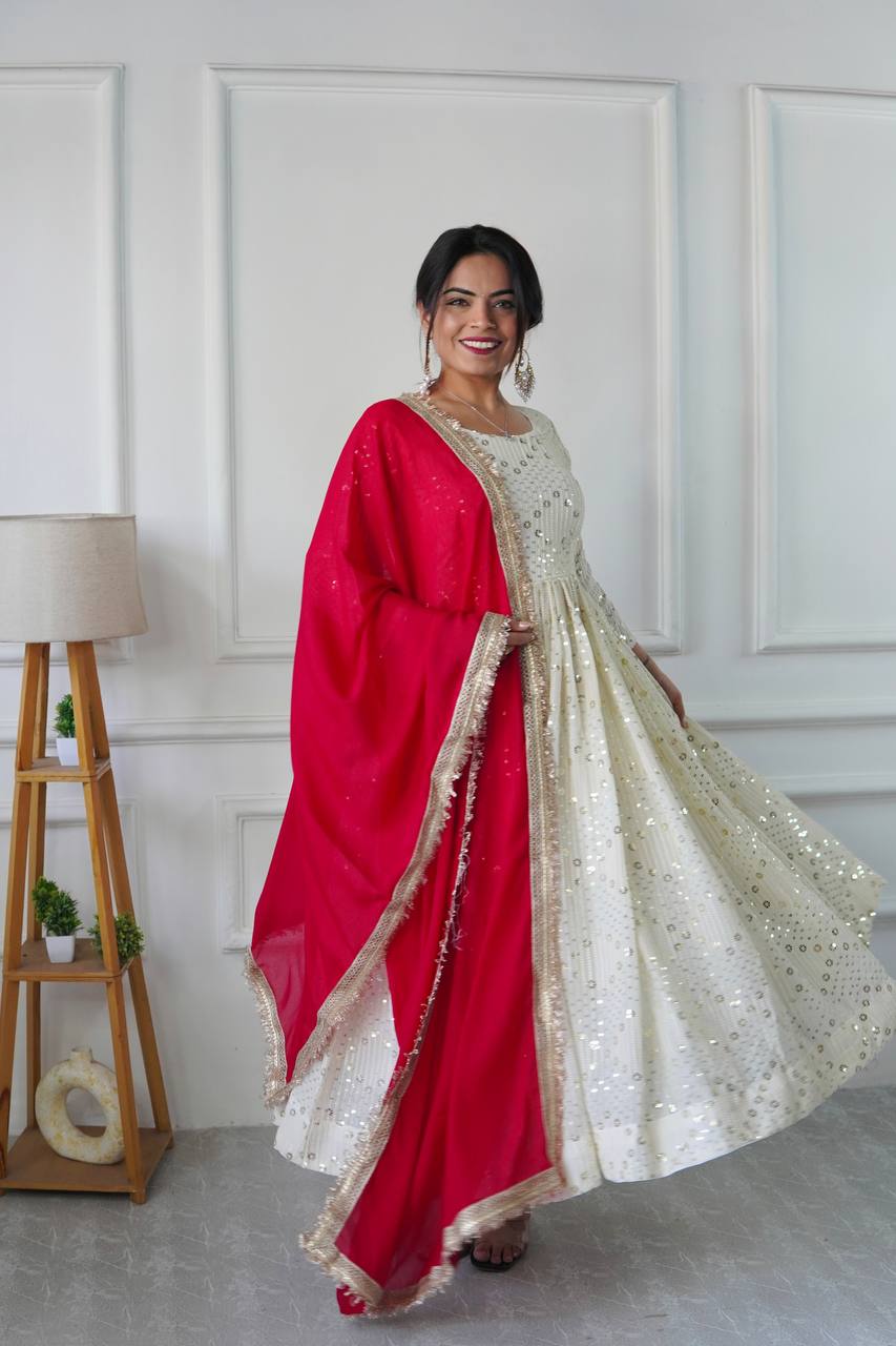 Naeva  Havy Fox Goargate  Classic Beautiful Anarkali Suit Set