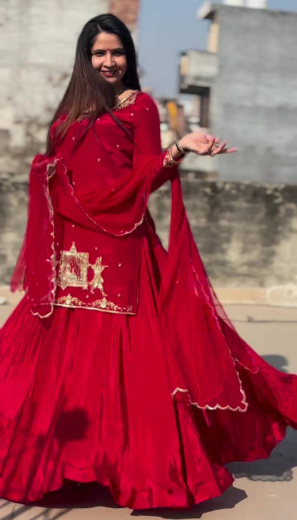 Meher's Classic Look Embroidered Bids Hand Work Set