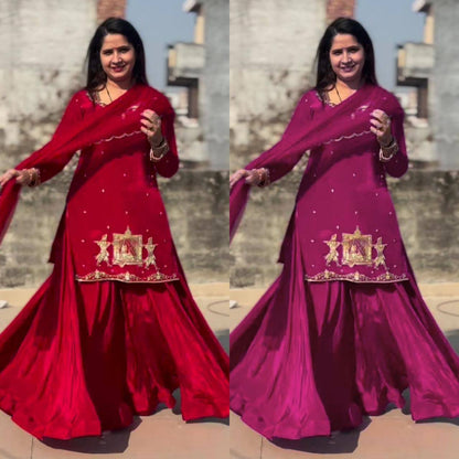 Meher's Classic Look Embroidered Bids Hand Work Set