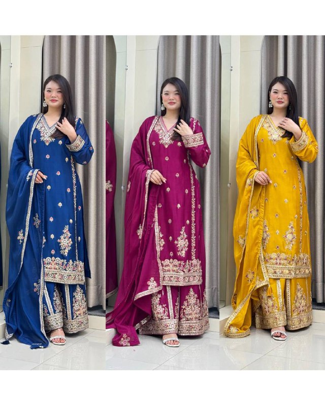 Advika Modern Muse Handcrafted Embroidered Sharara Suit Set