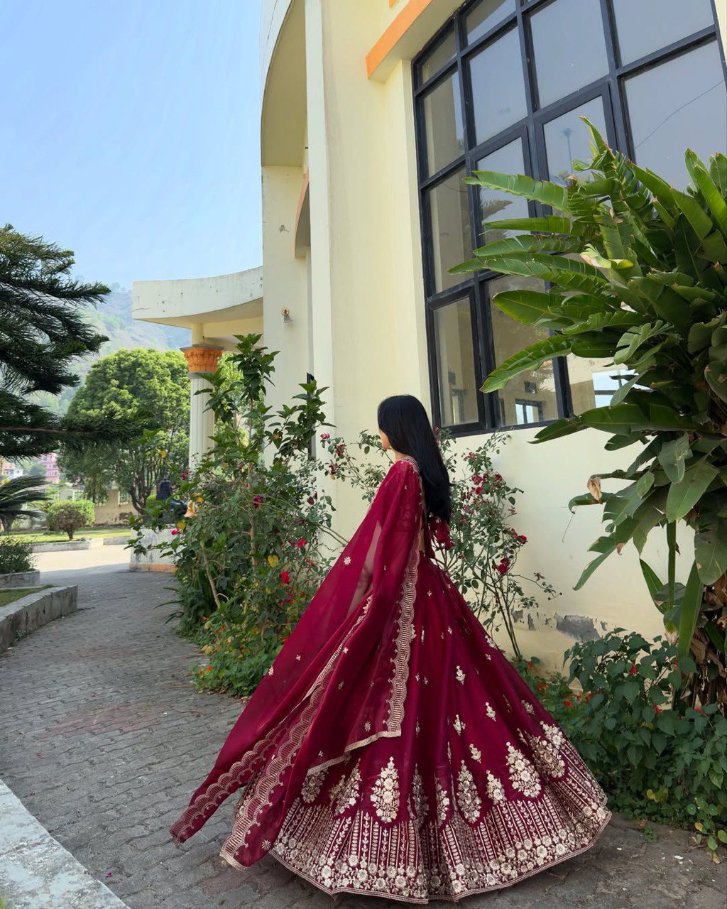 Crimson Grace Varnika’s Royal Bloom Lahenga Set