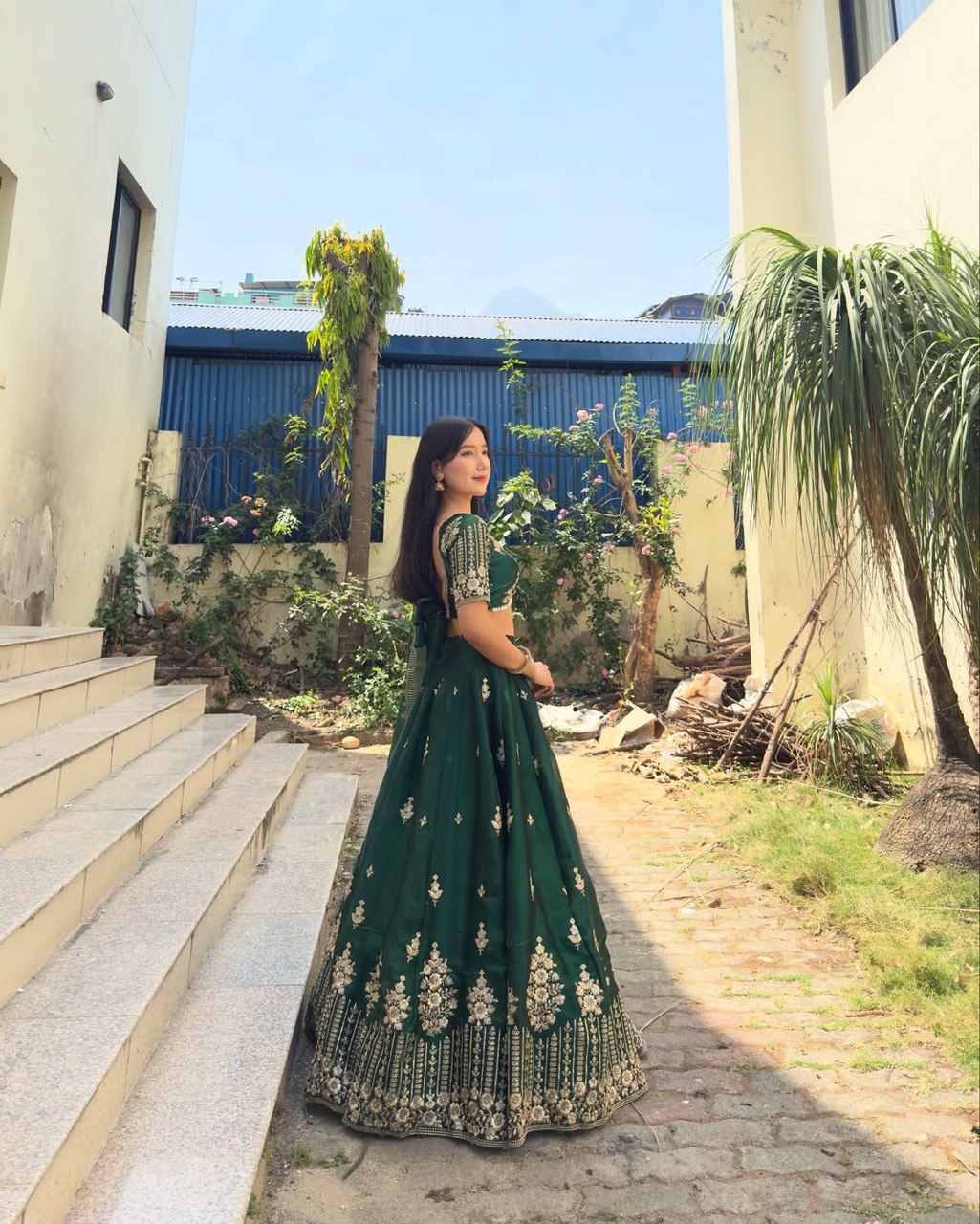 Crimson Grace Varnika’s Royal Bloom Lahenga Set