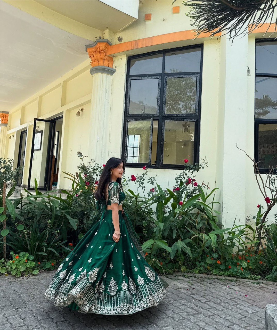 Crimson Grace Varnika’s Royal Bloom Lahenga Set
