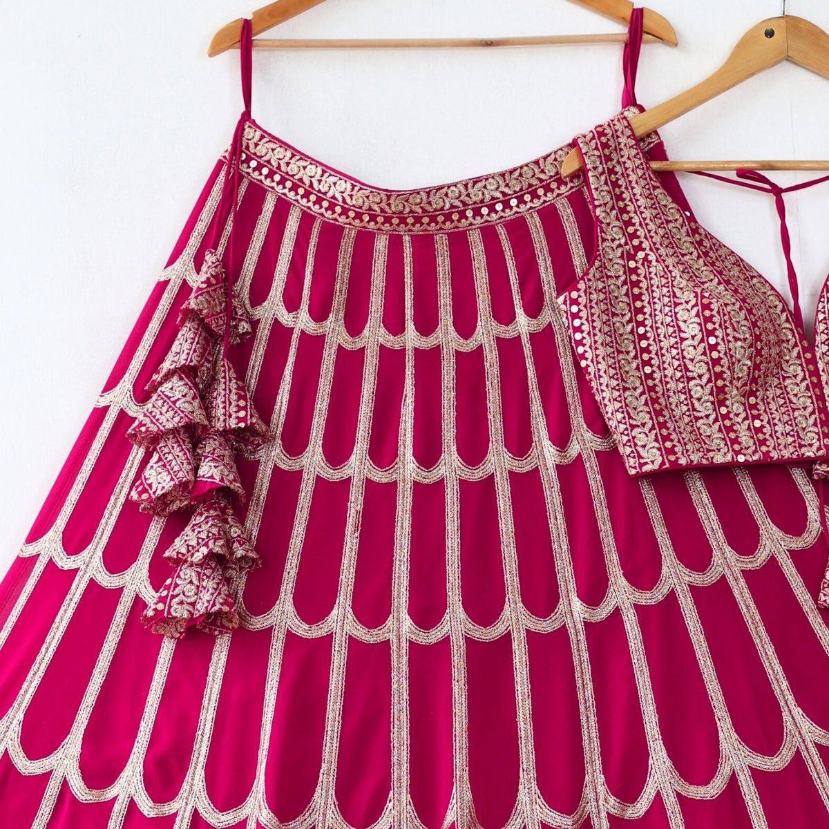 Graceful Pink Partywear Lehenga Set for Special Occasions