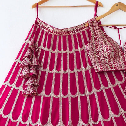 Graceful Pink Partywear Lehenga Set for Special Occasions