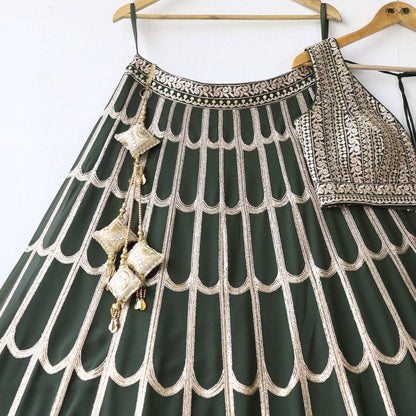 Designer Green Lehenga for Weddings and Celebrations