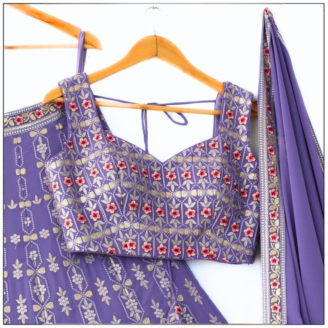 Luxury Lavender Lehenga for Weddings and Events