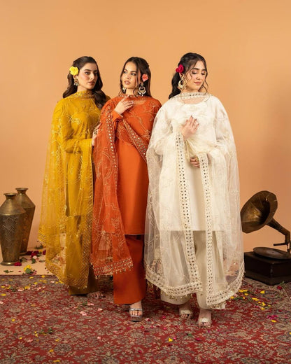 RangSaaz Elegance  Heavy Natural Crep Silk Salwar Set