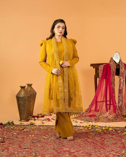 RangSaaz Elegance  Heavy Natural Crep Silk Salwar Set