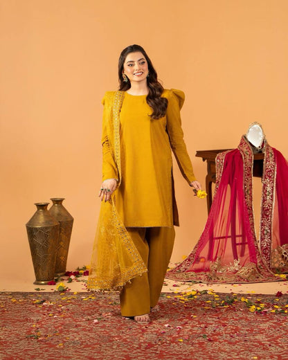 RangSaaz Elegance  Heavy Natural Crep Silk Salwar Set