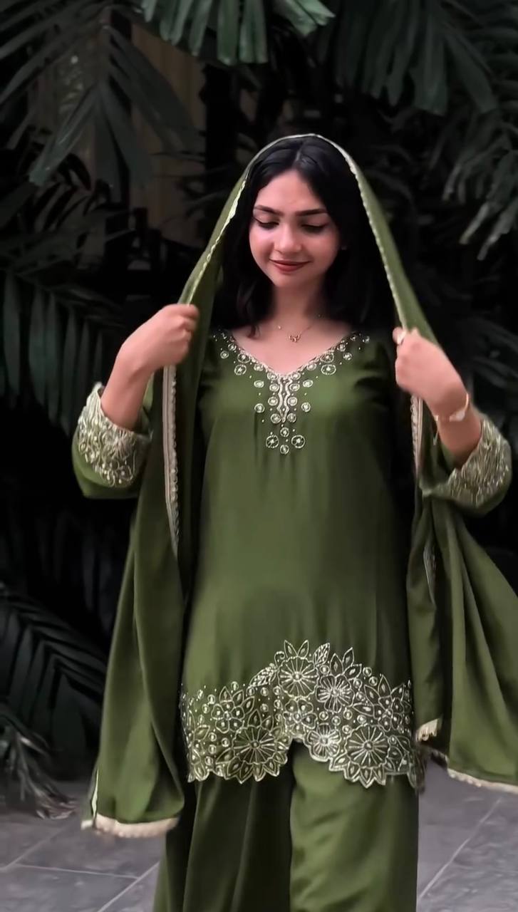 Meher’s Glam Look Designer Embroidery Beads Work Sharara