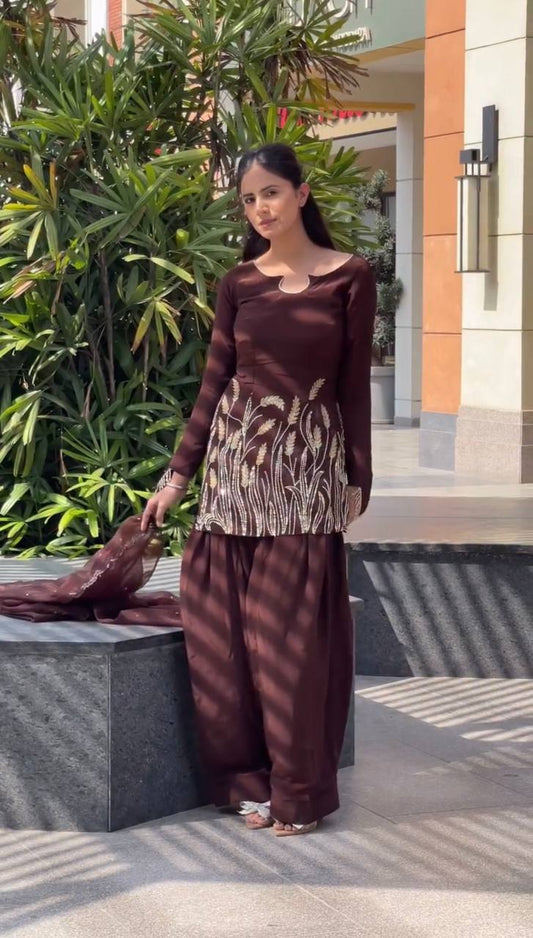 Reeva Designer Party Wear Look Farshi Shalwar Suit Set