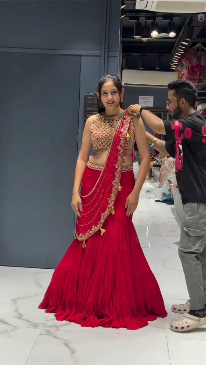 Gulbahaar Glow Reday to wear  Wedding Glamour Lehenga Saree