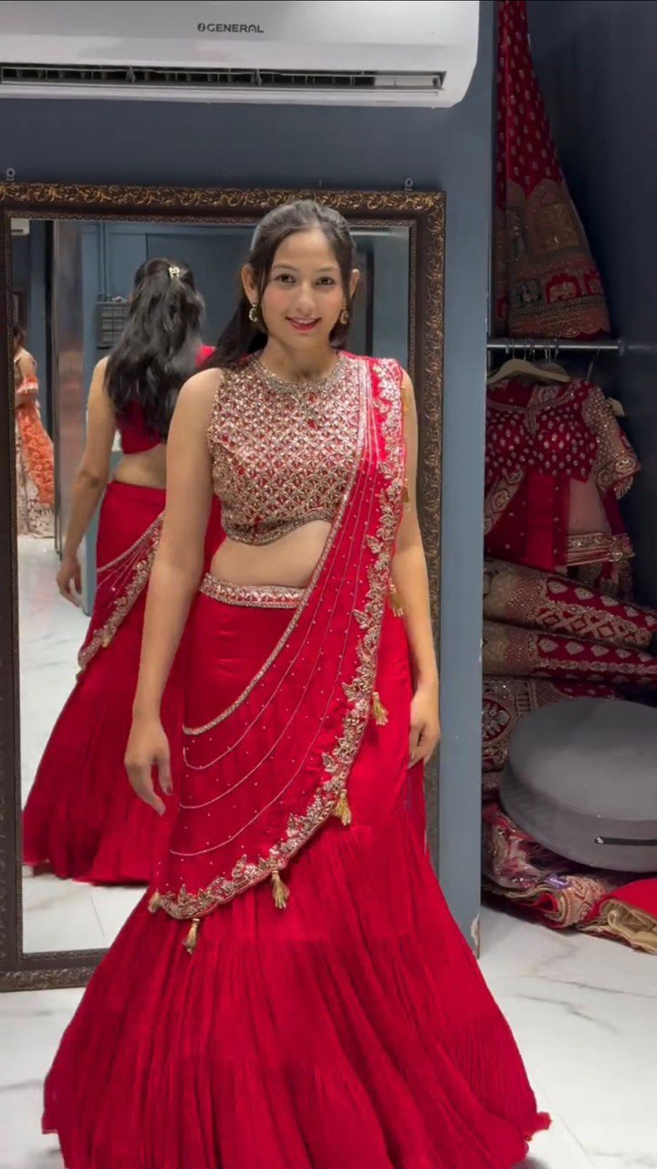 Gulbahaar Glow Reday to wear  Wedding Glamour Lehenga Saree