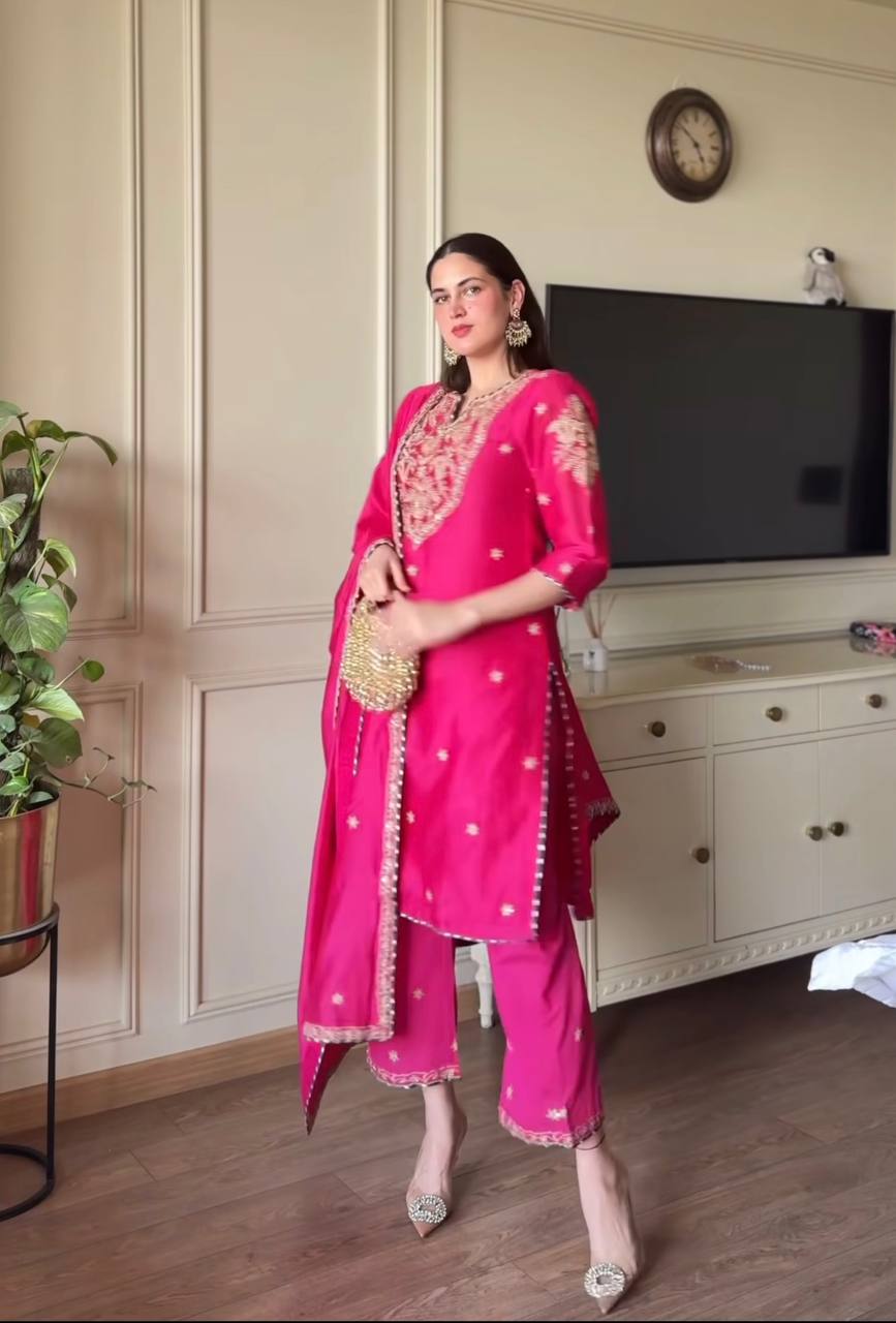 Fuchsia Royalty Ensemble Radiant Festive Designer Pakistani Suit