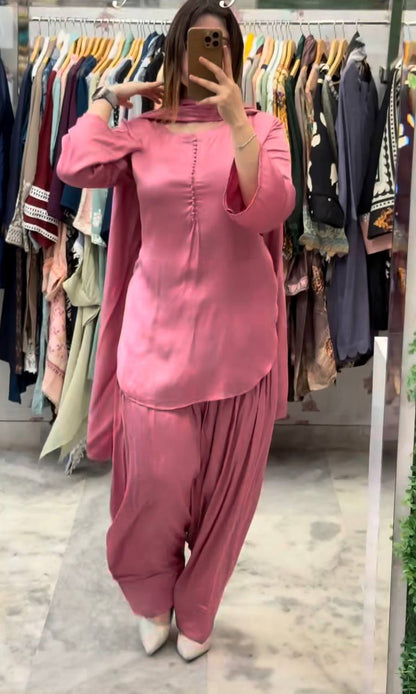 Florinaz  Natural Crep Silk  Farshi salwar  Set