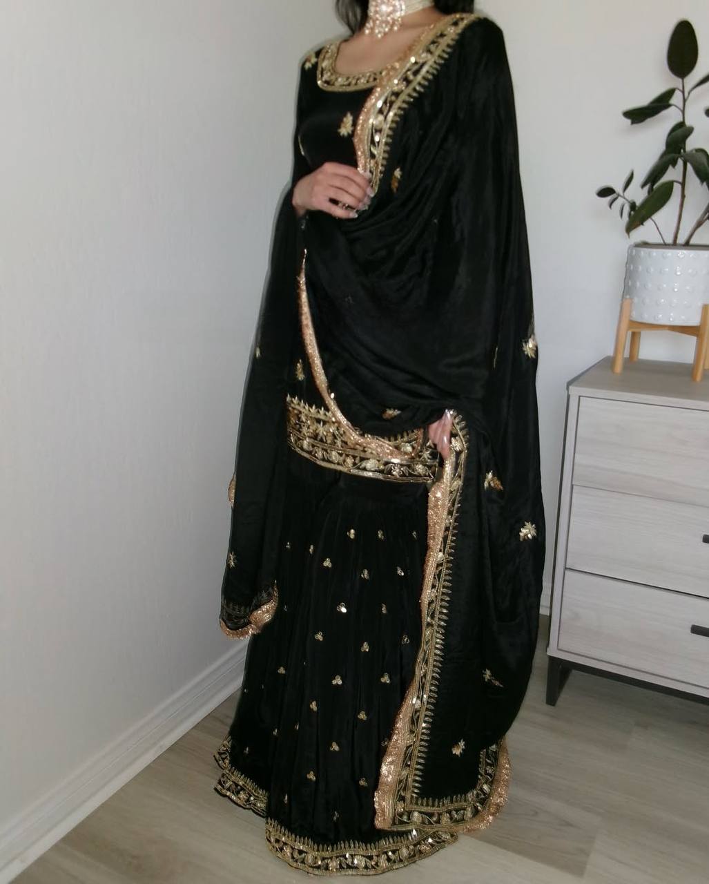 Nazaakat Glow Partywear Embroidered Sharara Suit