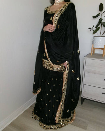 Nazaakat Glow Partywear Embroidered Sharara Suit