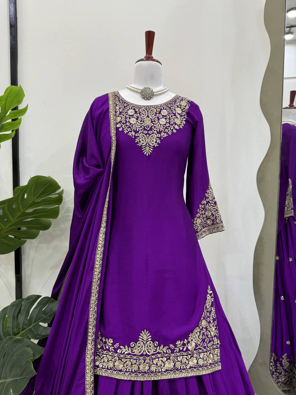Saffron Royal Classic Short Kurti Lehenga Set