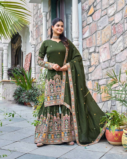 Reeva Royal Majesty Embroidered  Plazzo  Set