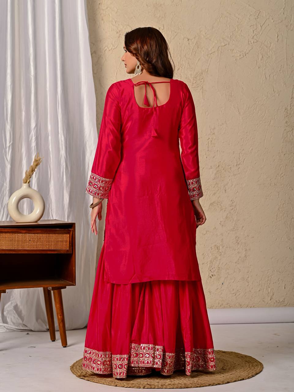 Rang-e-Gulab Festive Embroidered Gharara Ensemble