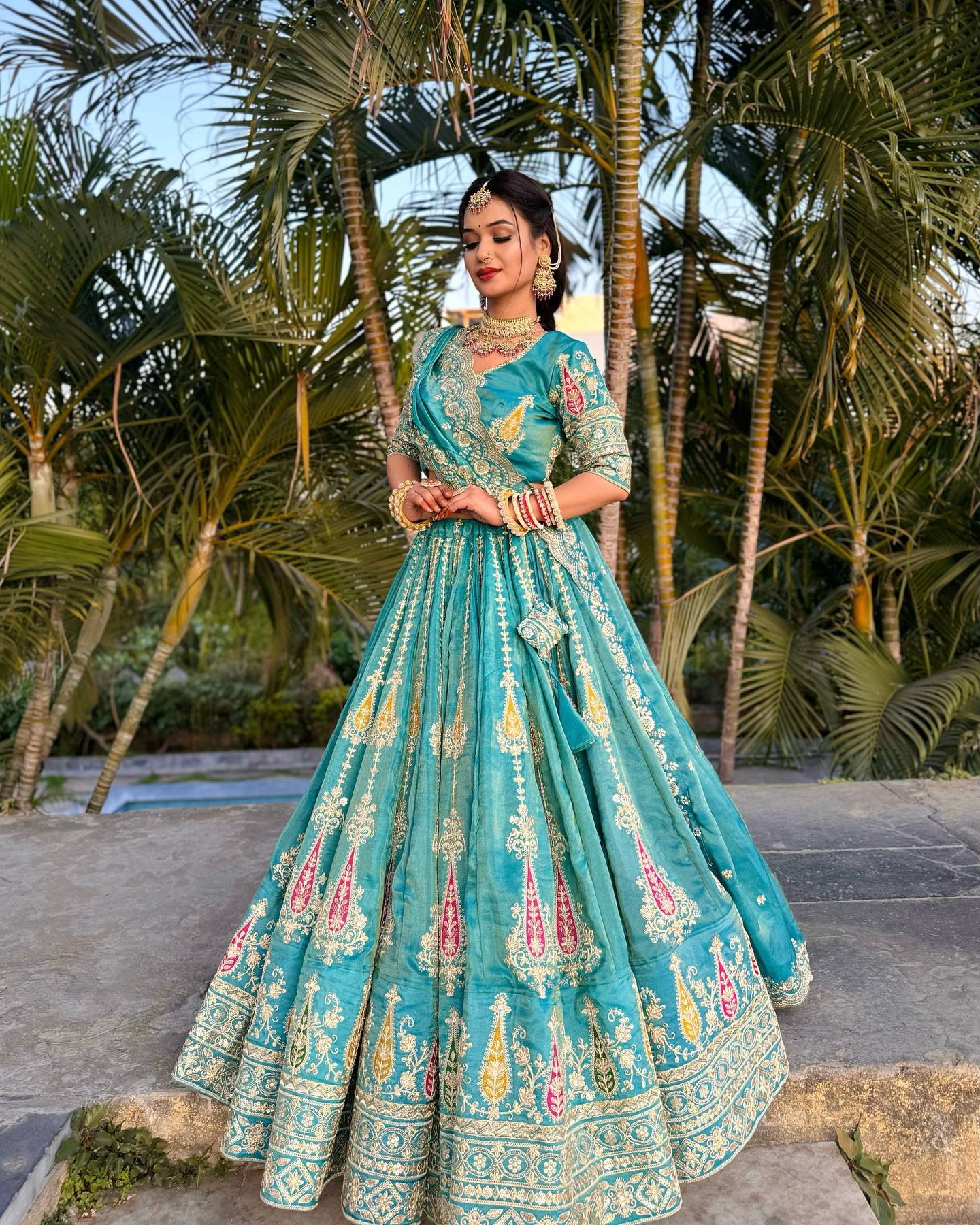 Neel Kamal Patola Embroidered Lehenga Set