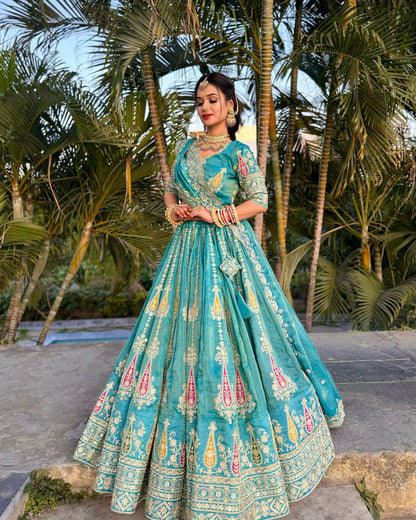 Neel Kamal Patola Embroidered Lehenga Set