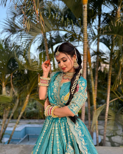 Neel Kamal Patola Embroidered Lehenga Set