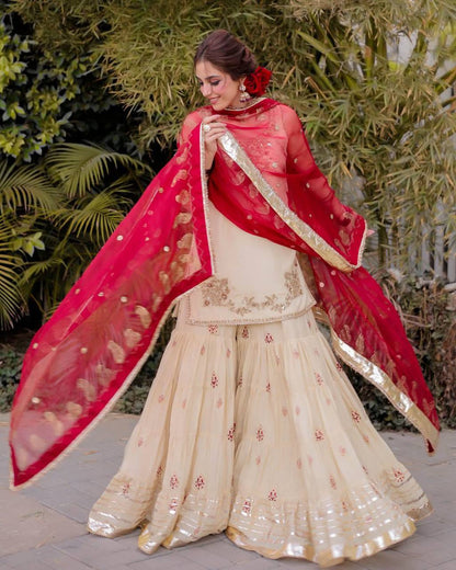 Libaas E Shan Designer And Elegance Three Piece Sarara Suit