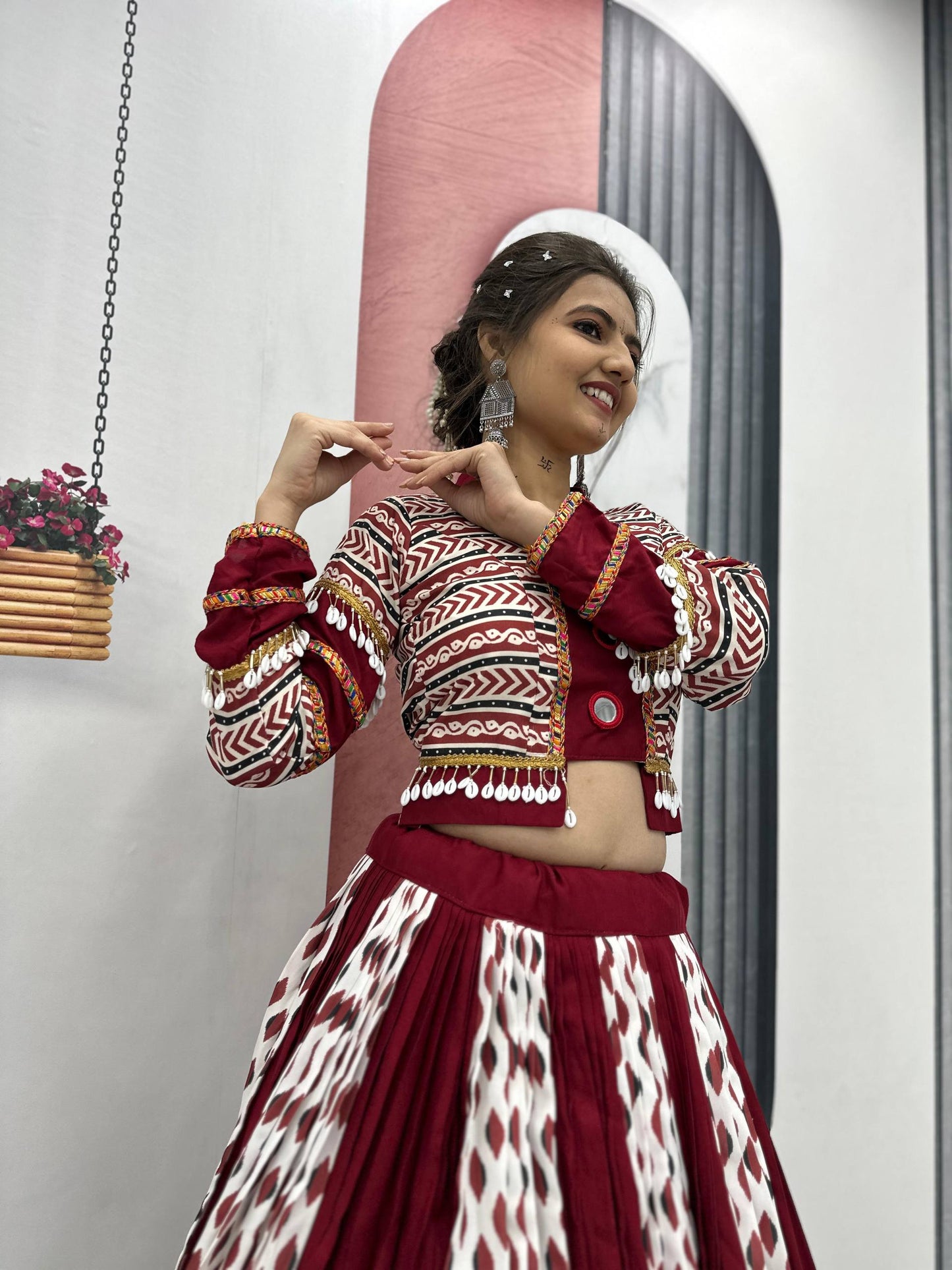 Gulzaar Grace Pure Cotton Lehenga Set with Dupatta & Blouse