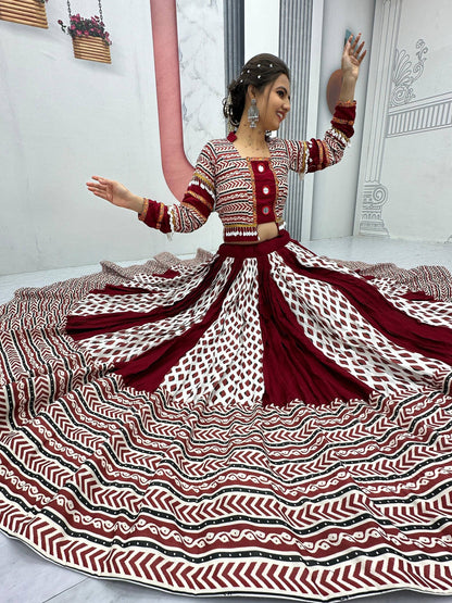 Gulzaar Grace Pure Cotton Lehenga Set with Dupatta & Blouse