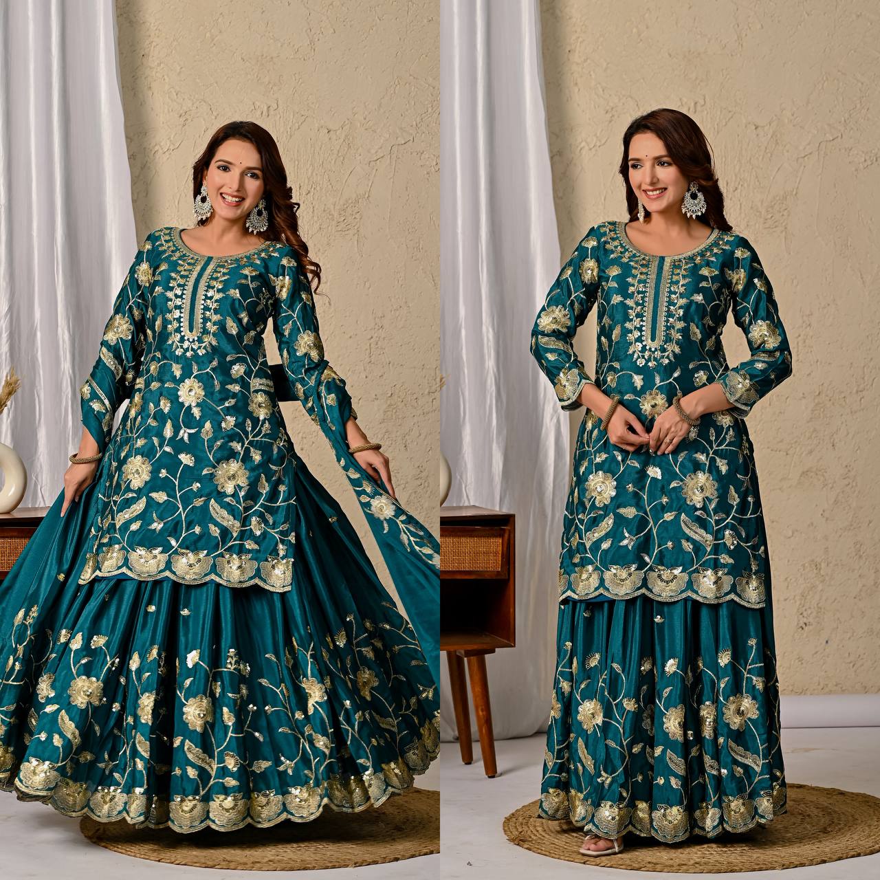 Diana chinnon Silk Designer Party Wear Lehenga Styles