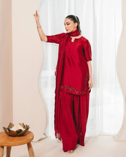 Midnight Charm Embellished Farshi Shalwar Set