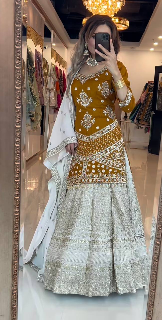 Gulnoor Hand Embellished Luxe Sharara Set