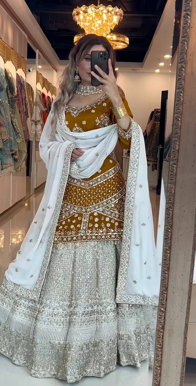 Gulnoor Hand Embellished Luxe Sharara Set