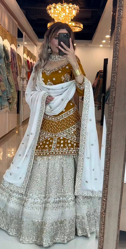 Gulnoor Hand Embellished Luxe Sharara Set