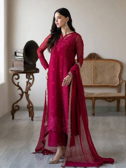 Nazakat in Maroon Grace  Georgette Party Wear Suit
