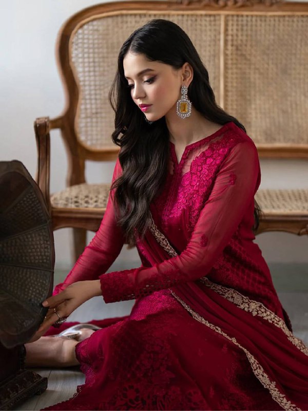 Nazakat in Maroon Grace  Georgette Party Wear Suit