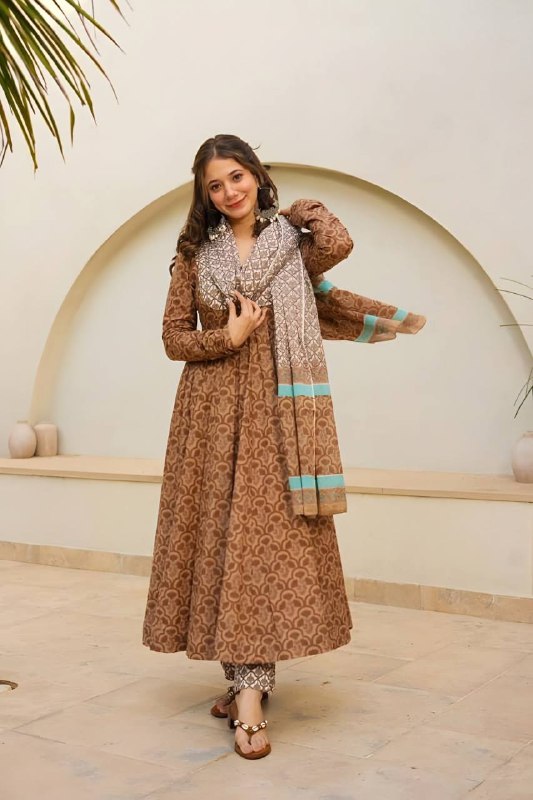 Khushi Brown cotton suit set