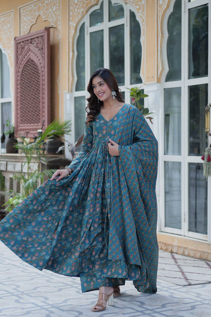 Diya Beige Cotton Suit Set
