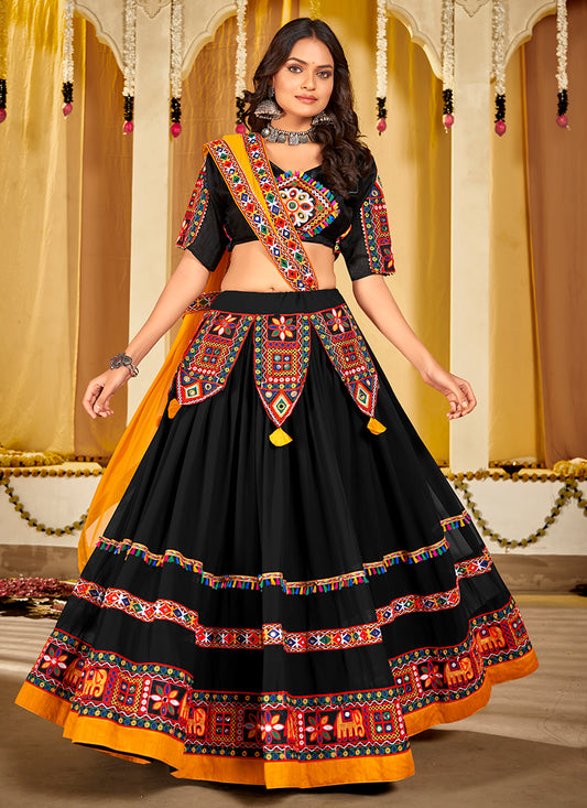Suhani Black Beauty with Vibrant Kutchi Embroidery Gamthi