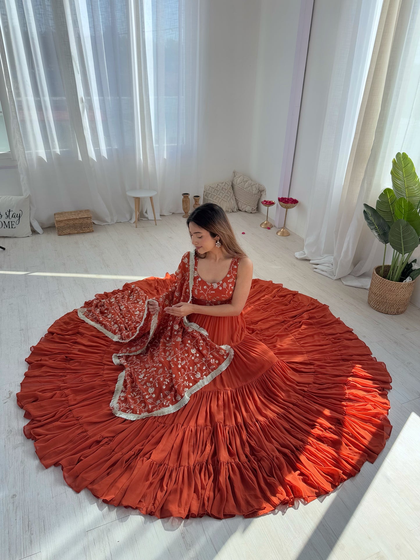 Nibedita Heavy Embroidered Anarkali Gown with Dupatta