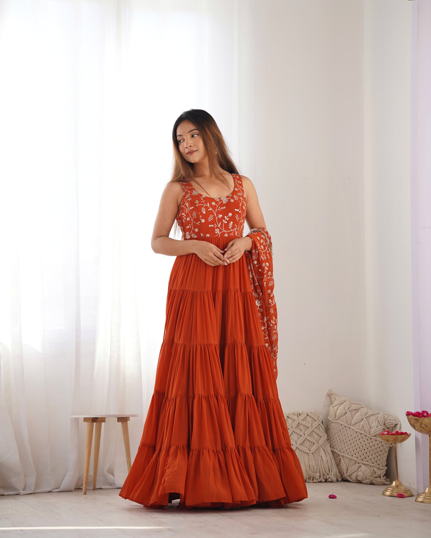 Nibedita Heavy Embroidered Anarkali Gown with Dupatta