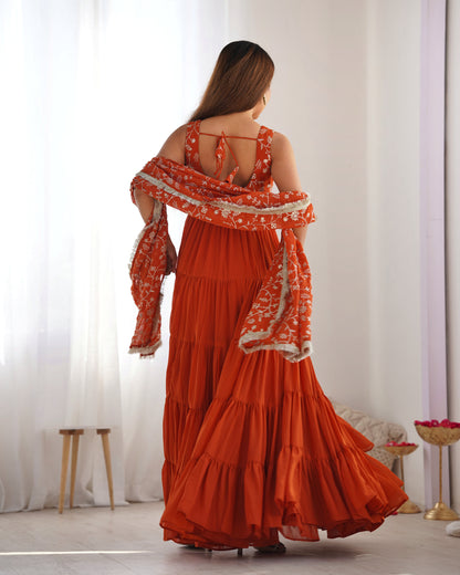 Nibedita Heavy Embroidered Anarkali Gown with Dupatta